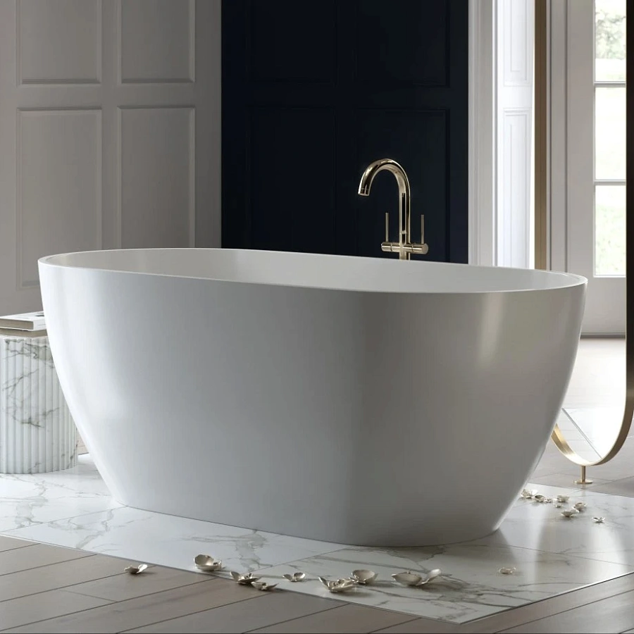 Ванна каменная Holbi Venus Solid Surface 170x80 белый матовый