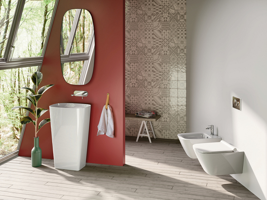 Напольная раковина Catalano Green 55х38, с отв. для слива в полу, арт.0428550001, белый глянцевый