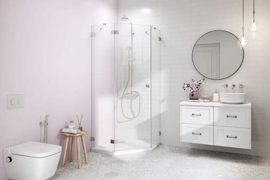 Комплект душевых стенок Radaway Essenza Pro PTJ 90 Z 100 S, 90 и 100 см, стекло прозрачное, профиль хром, 10100700-01-01