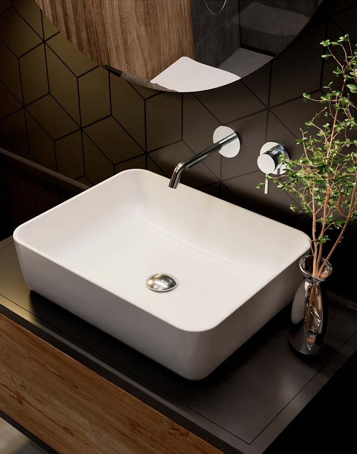 Siena Смеситель для раковины настенный на 2 отв. 180мм, внутр. монт часть в компл.