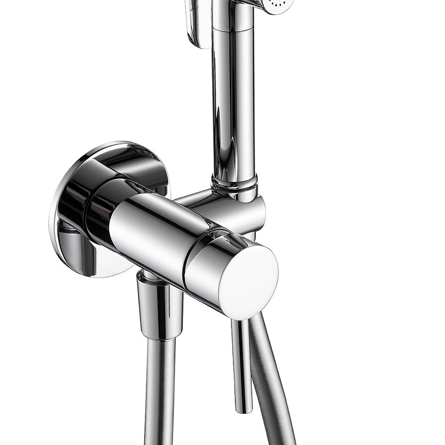 AQM6217CR Siena Готовый комплект гигиенического душа (скрытый монтаж, латунная лейка), Хром