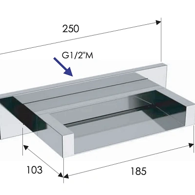 Излив настенный Remer 91ZC, хром