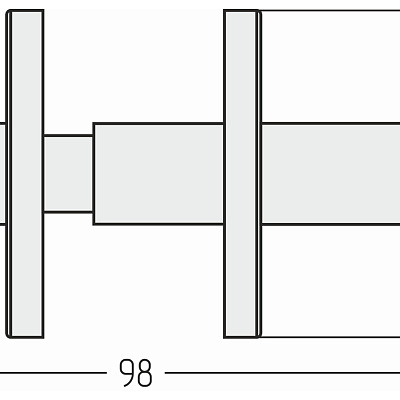 Вешалка КАНЬОН двойная для ДР ХОРДА (Черный хром), арт.01-2010-0004