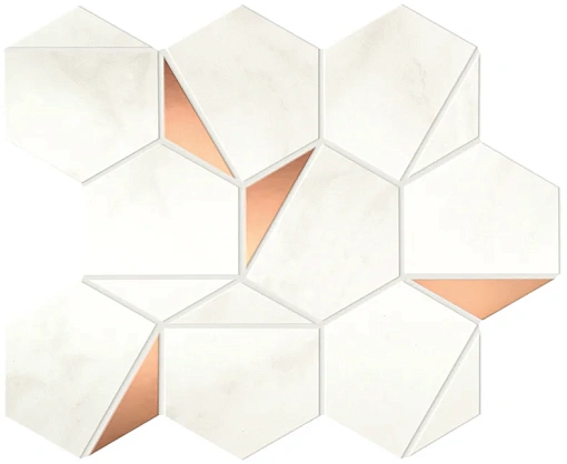 Мозаика Marvel Calacatta Delicato Gold Hex Shiny Мозаика Marvel Calacatta Delicato Gold Hex Shiny