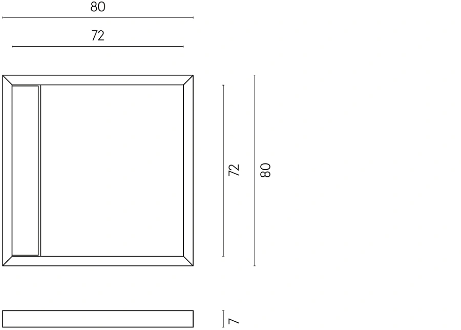 Душевой поддон из керамогранита ITALON HOME Diamond 80, арт.620820000001