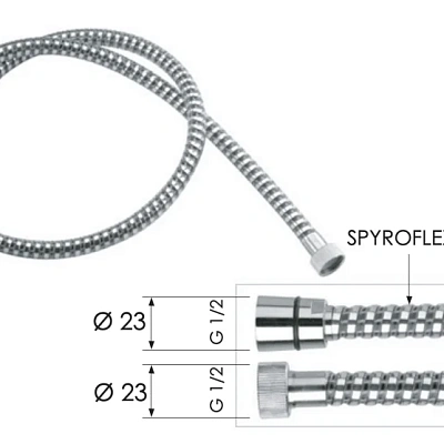 Шланг для душа ПВХ 150 см Remer 334CNNC150, хром