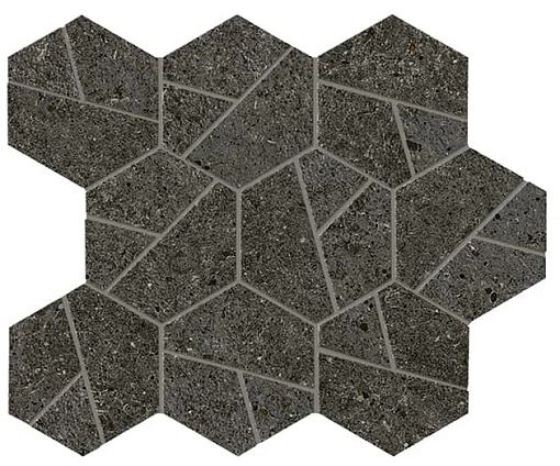 Мозаика Boost Stone Tarmac Mosaico Hex