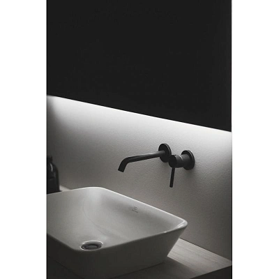 Смеситель для раковины Ideal Standard CERALINE (черный матовый) с внутренней частью в комплекте