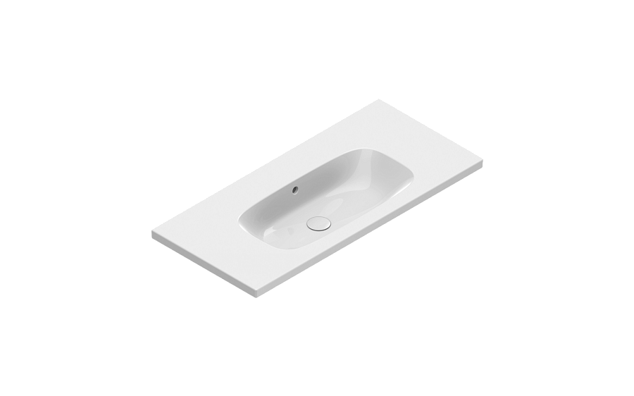 Раковина Catalano Alvea 100х46, арт.0621010001, без отв. под смеситель, белый глянцевый