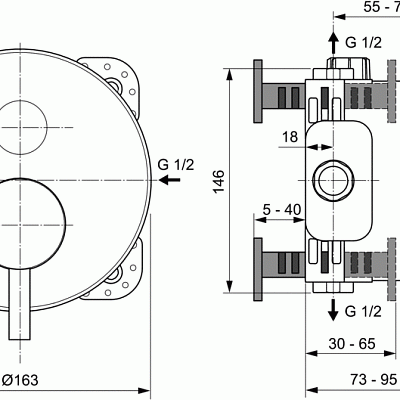 Смеситель Ideal Standard Ceraline Black A7389XG для душа