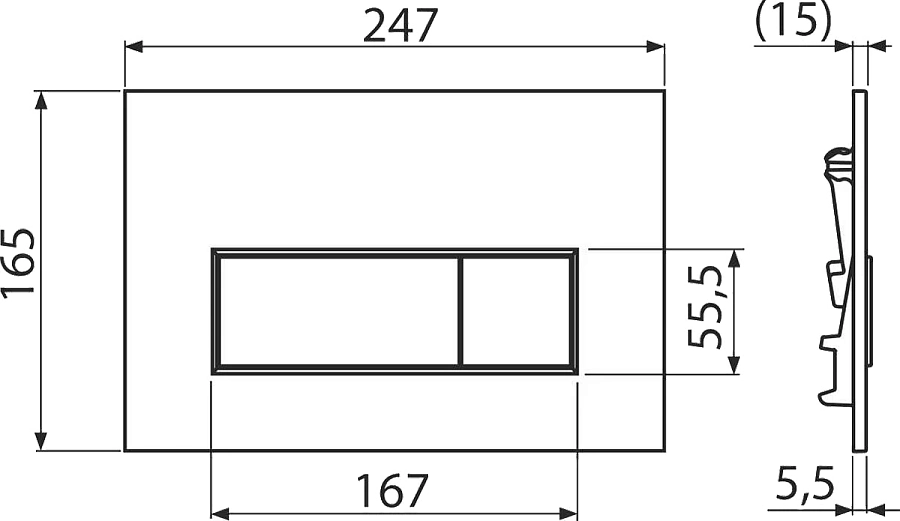 Сет 4в1 система инсталляции AlcaPlast AM101/1120+M571+M91 (кнопка хром)