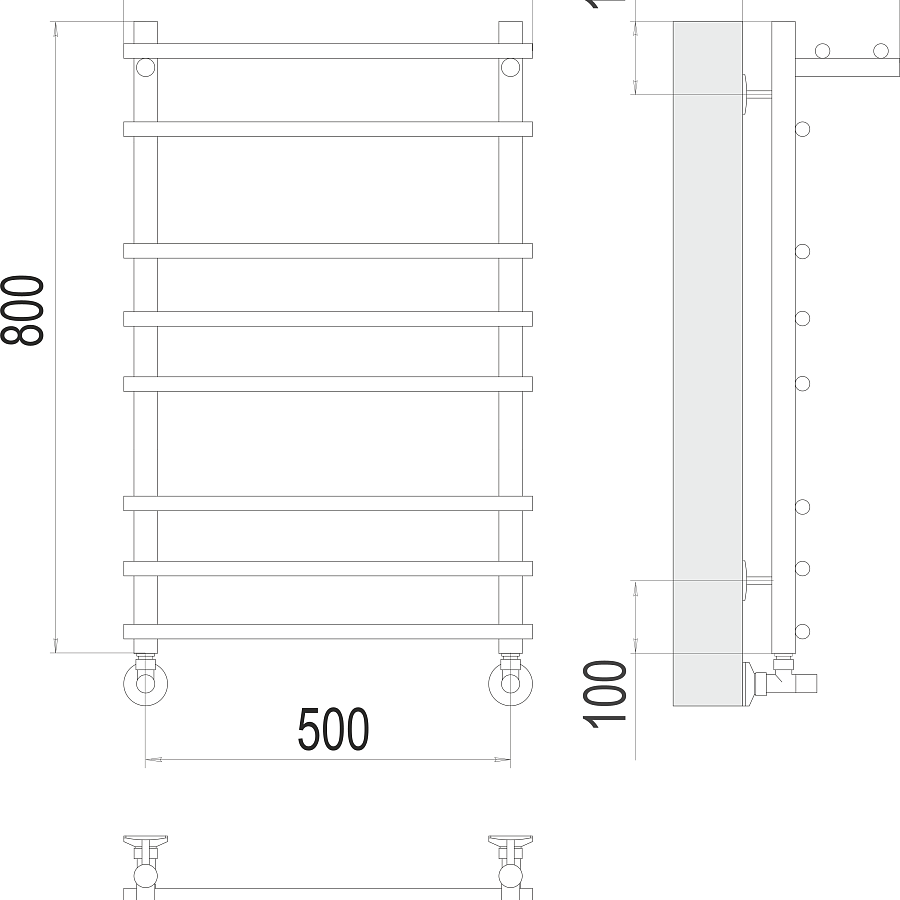 Ватра с/п П8 500х800 Полотенцесушитель TERMINUS, арт.4670078529503