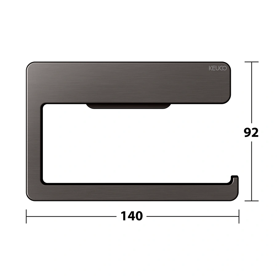 Держатель туалетной бумаги Keuco Moll 12762350000 титан черный шлифованный