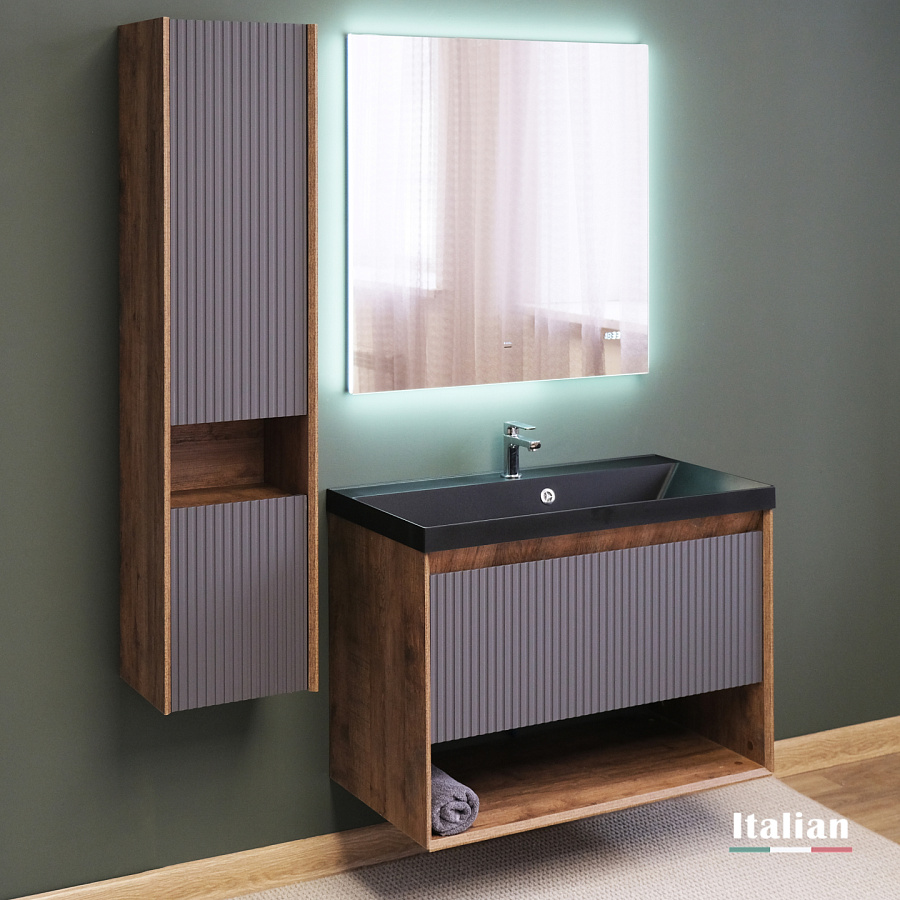 Пенал Jorno Tossony 140 подвесной, дуб самдал/антрацит