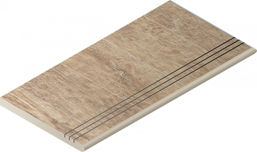 Ступень Italon NL-WOOD OLIVE GRADINO ROUND GRIP 30X60 DX / ОЛИВ ЗАКРУГ.ГРИП 30X60 ПР