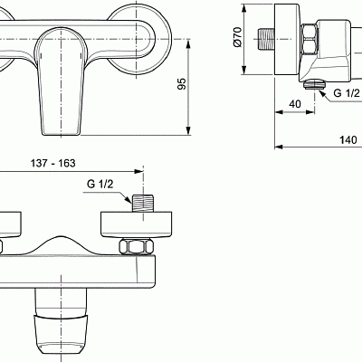 Смеситель для душа Ideal Standard Tesi A6581AA