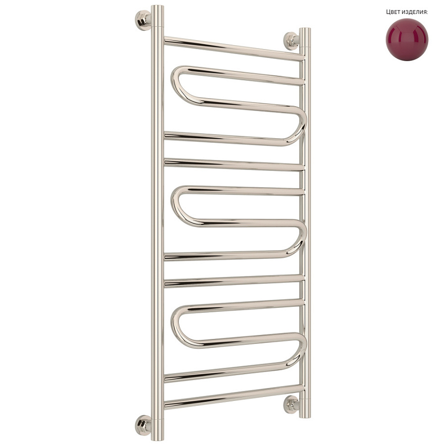 Водяной полотенцесушитель Сунержа Элегия+ 1000х500, RAL 4004 Бордово-фиолетовый, арт.4004-0205-1050