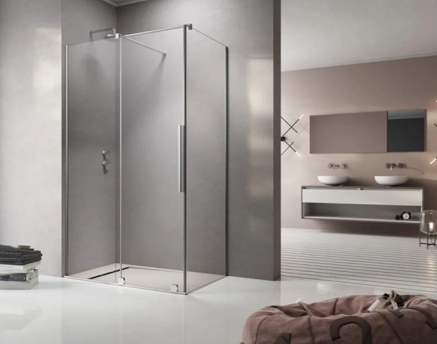 Неподвижная часть двери Radaway Furo KDJ, 53 x 200 см, стекло прозрачное, профиль хром, 10110530-01-01