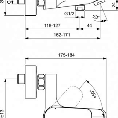 Комплект для ванны Ideal Standard Ceraflex (BD001AA)