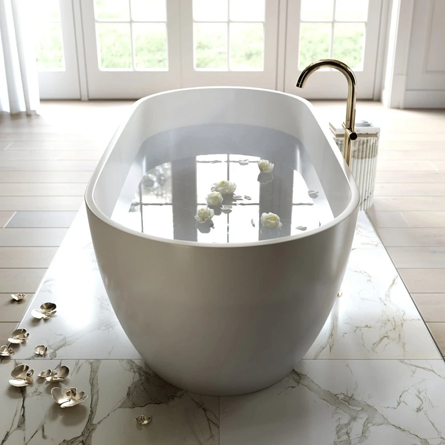 Ванна каменная Holbi Venus Solid Surface 170x80 белый полированный