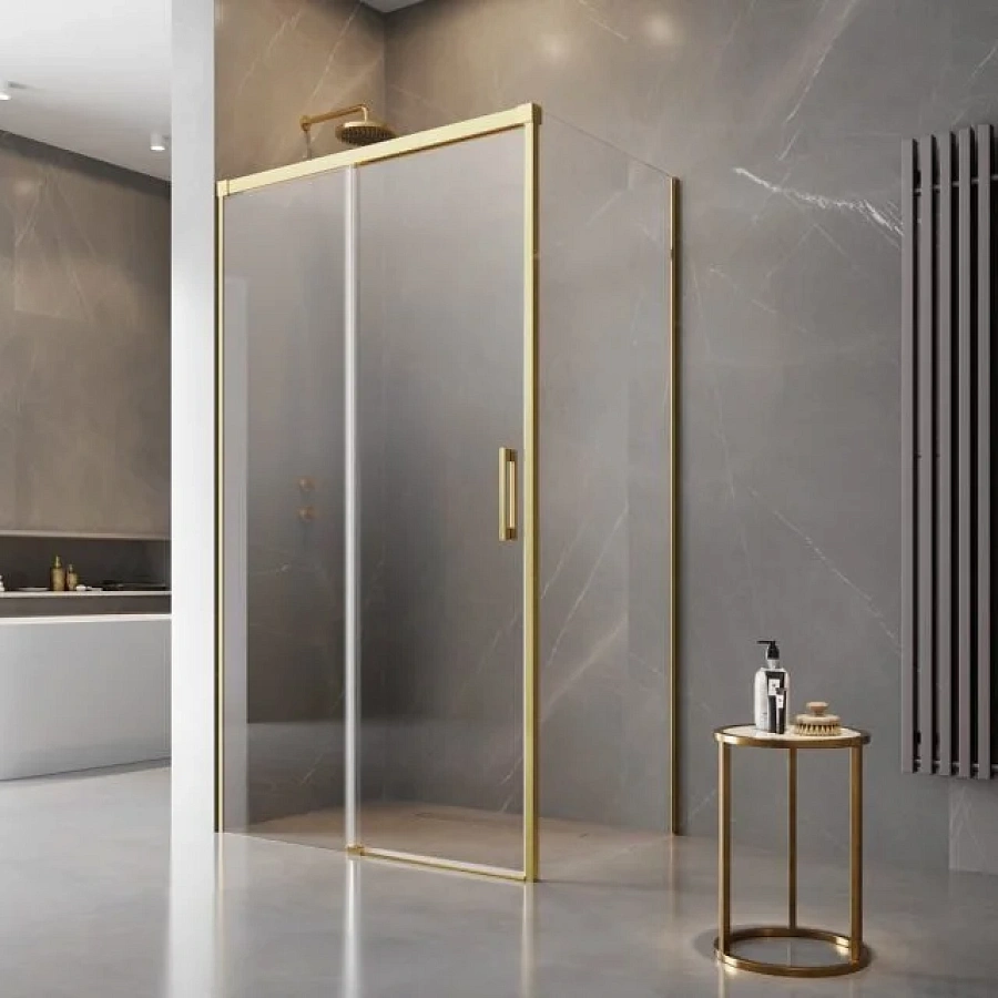 Душевая дверь Radaway Idea Gold KDJ 130 х 200.5 см, стекло прозрачное, профиль золото, правая, 387043-09-01R