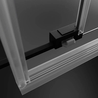 Душевая дверь Radaway Idea Black KDD 110 х 200.5 см, стекло прозрачное, профиль черный, правая, 387063-54-01R
