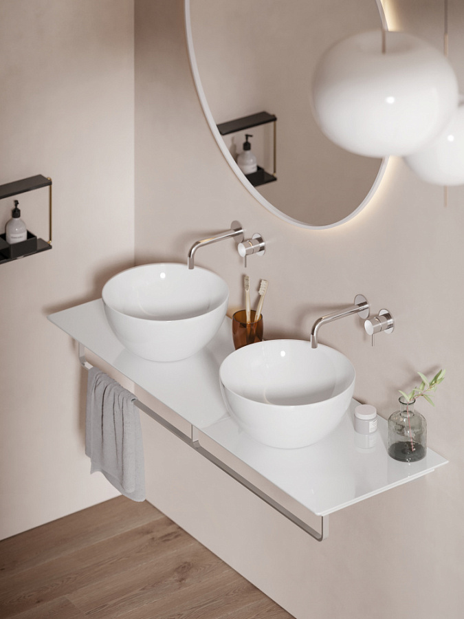 Накладная раковина Catalano Sfera 42х42 h16, арт.0523430001, белый глянцевый