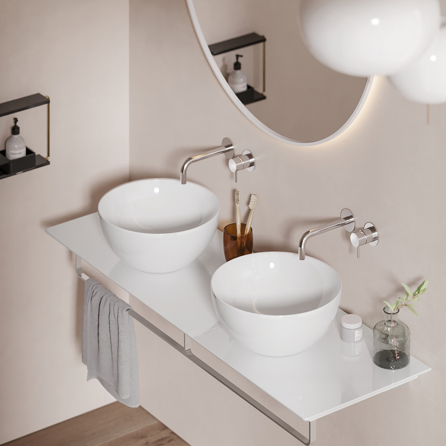 Накладная раковина Catalano Sfera 42х42 h16, арт.0523430001, белый глянцевый