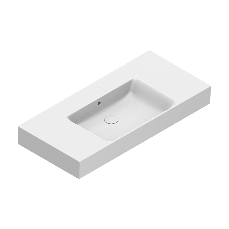 Раковина Catalano Premium 100х47, арт.0221010001, без отв. под смеситель, белый глянцевый