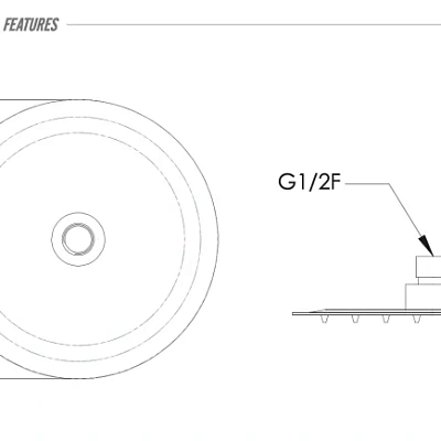 Верхний душ с шарнирным соединением 20 см Remer 357UFM20X, хром