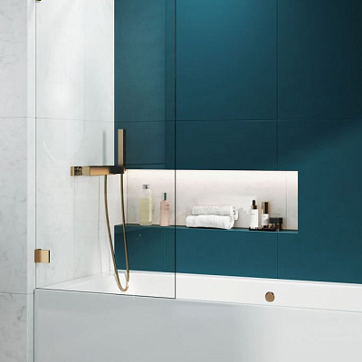 Шторка на ванну Radaway Essenza Pro Gold PNJ 90 (прозрачное/золото)