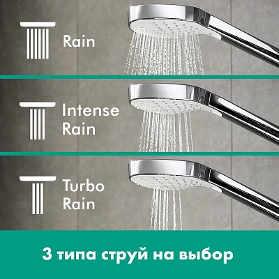 Ручной душ Hansgrohe 26812400 Croma Select E Vario, белый/хром