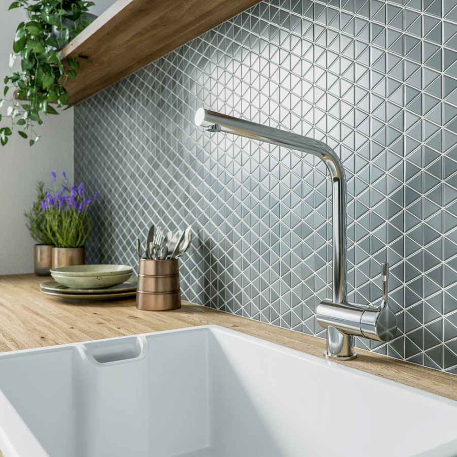 Смеситель Ideal Standard Ceralook для кухонной мойки, хром матовый, BC174GN, цвет хром матовый
