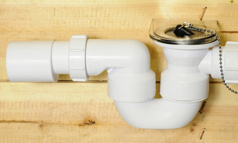 Сифон для ванны (слив-перелив) McAlpine MRB1, с цепочкой и пробкой (505мм), хром