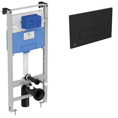 Комплект инсталляции Ideal Standard с черной клавишей R020467+R0121A6