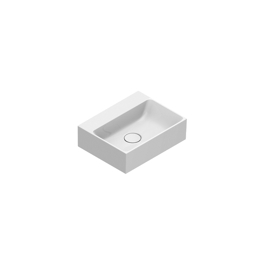 Раковина Catalano Premium 40х32, арт.0220420001, без отв. под смеситель, белый глянцевый