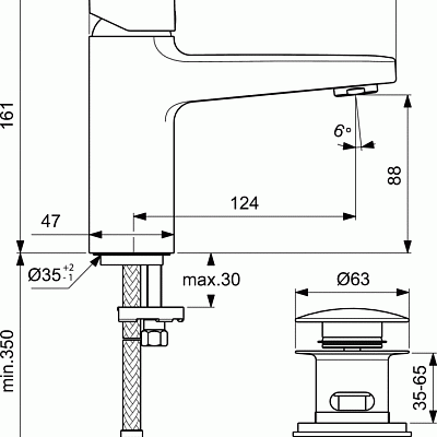 Смеситель Ideal Standard Ceraplan BD229AA для раковины