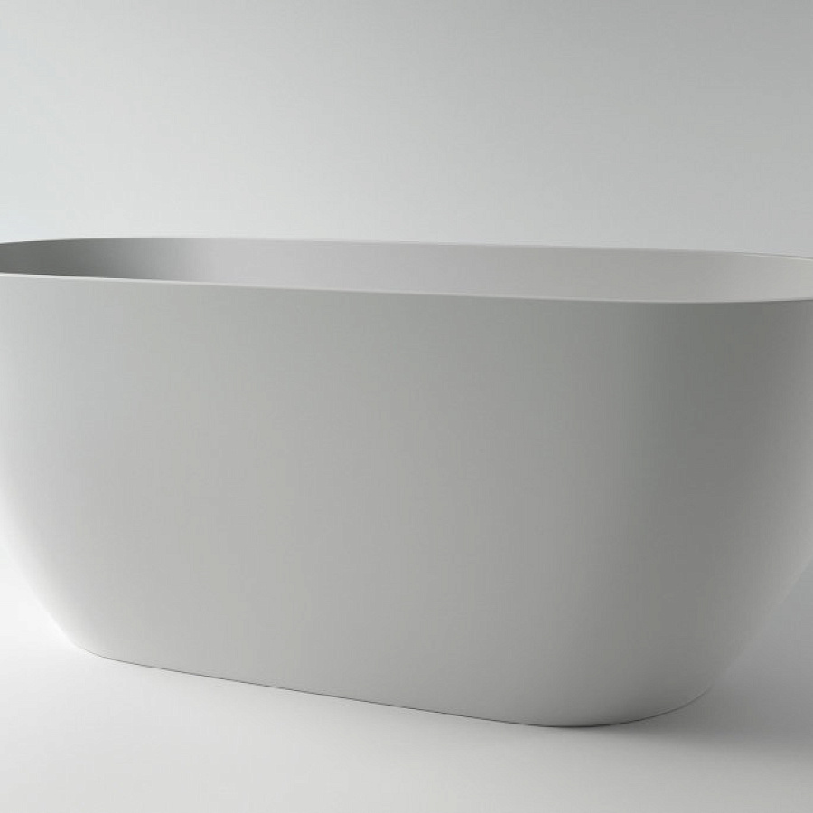 Ванна каменная Holbi Venus Solid Surface белый полированный
