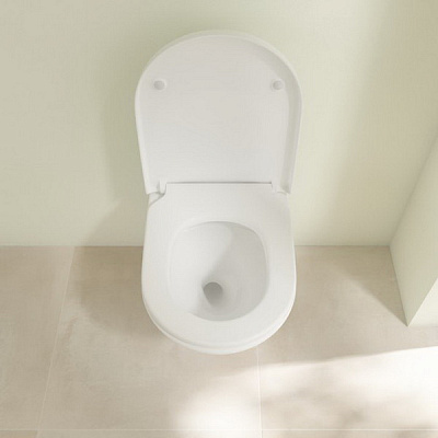 Унитаз подвесной Villeroy&Boch Subway 3.0 4670TS01 37x56 с сиденьем микролифт, безободковый TwistFlush