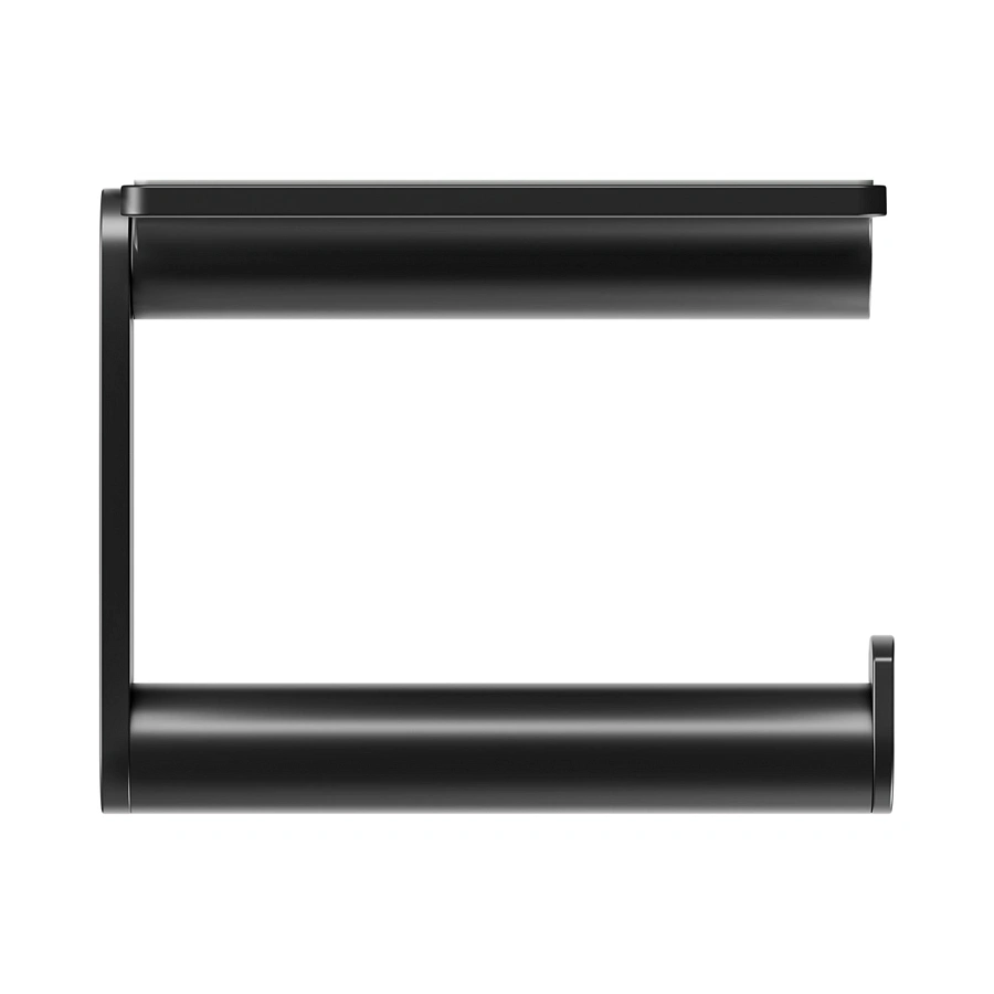 Держатель туалетной бумаги с полочкой Keuco Plan 14973370000 черный матовый