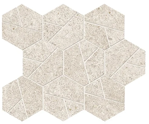 Мозаика Boost Stone White Mosaico Hex
