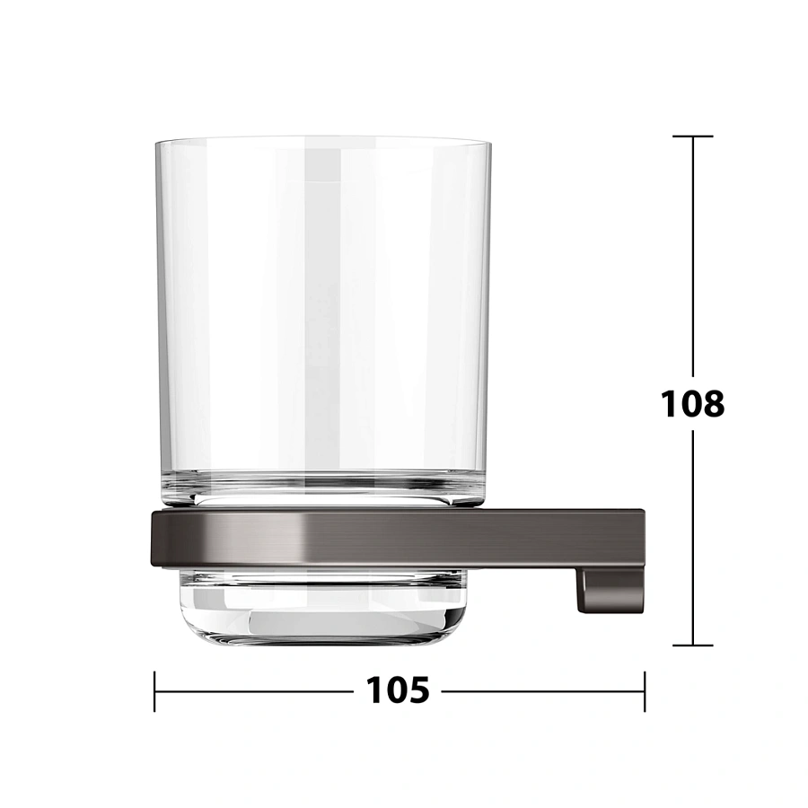 Держатель стакана Keuco Moll 12750359000 титан черный шлифованный