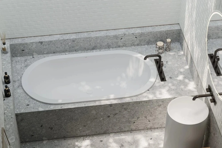 Ванна встраиваемая Holbi Lyra SR 160x86, белый матовый, арт.1.01.009.11.1