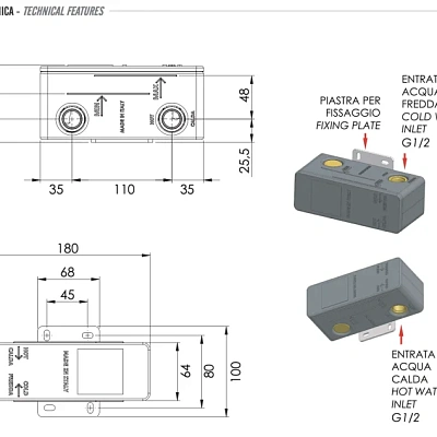 Скрытая часть для раковины Remer RRBOX15