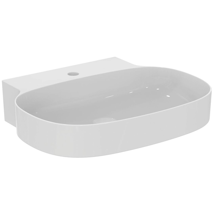 Раковина Ideal Standard Atelier Linda-X 60x50 см T498801 без перелива, шлифованный низ, белый глянцевый