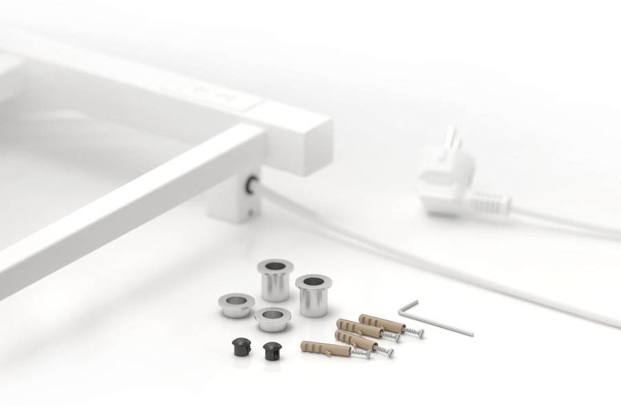 Электрический полотенцесушитель Стилье Формат 26 600х400 левый, Белый, арт.12527-6040