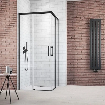 Душевая дверь Radaway Idea Black KDD 120 х 200.5 см, стекло прозрачное, профиль черный, левая, 387064-54-01L