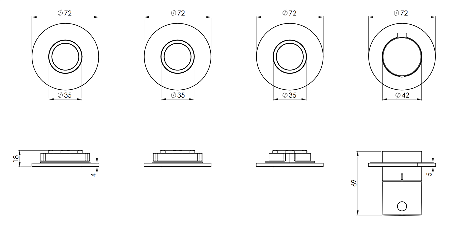 Смеситель термостатический для душа Remer X Style X99D3PKB