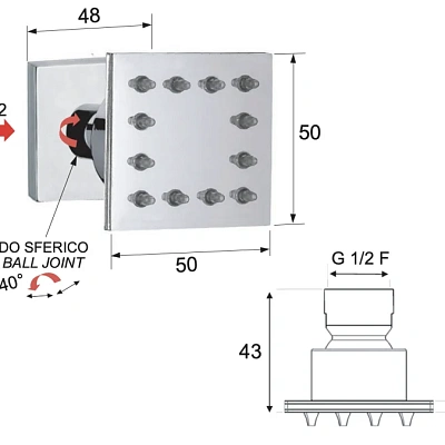Форсунка Remer QX34JET, хром