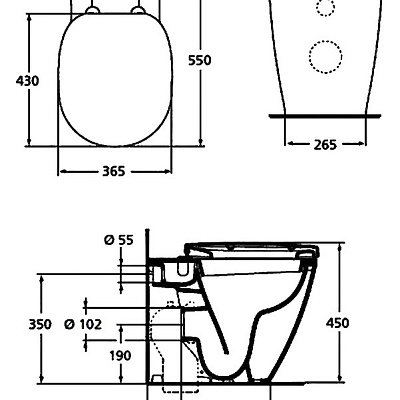 Унитаз приставной Ideal Standard Connect E803401